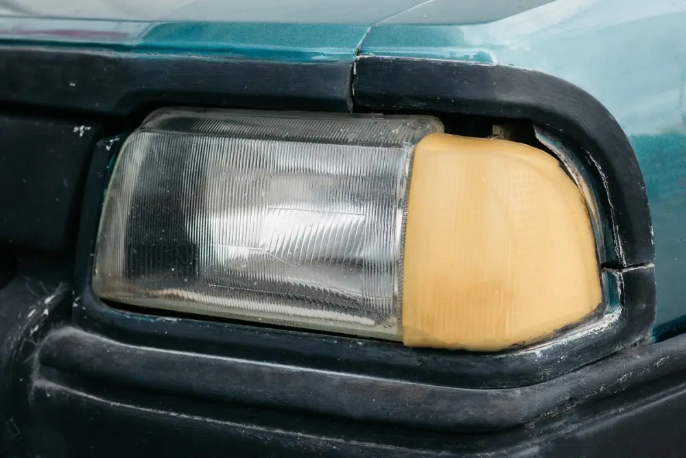 Far auto cu lentila mată și oxidată